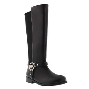 New! MICHAEL KORS MK Logo Toddler Emma Riding Boots Tall Boots Black Knee High